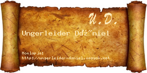 Ungerleider Dániel névjegykártya